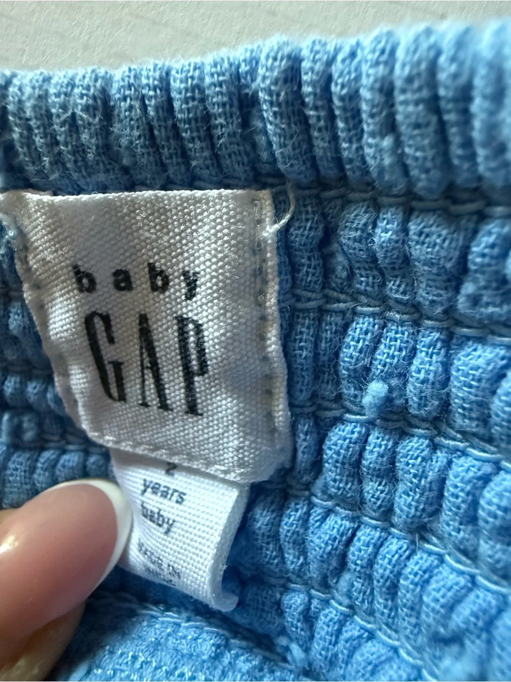 GAP details blue romper
